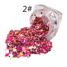Chunky mixed cosmetic glitter for nail art 1mm 2mm 3mm glitter flakes